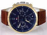 Tommy Hilfiger Men's Stainless Steel Quartz Watch with Leather Strap,(Model: 1791561)