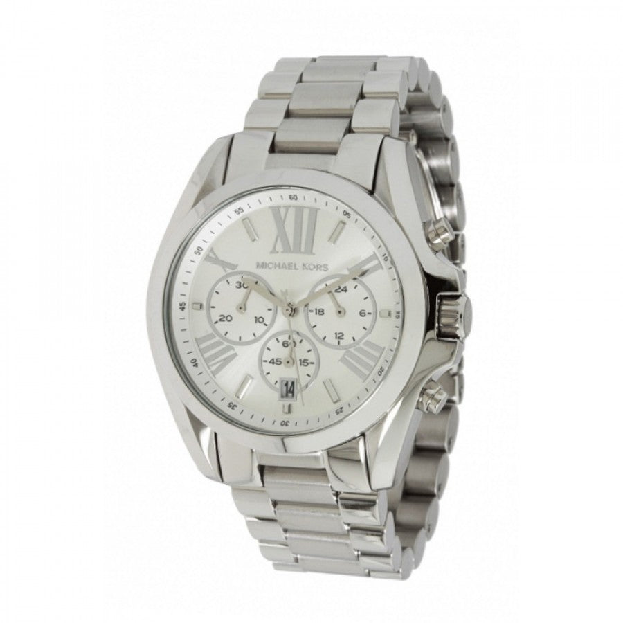 Michael Kors Men’s Chronograph Quartz Stainless Steel Silver Dial 42mm Watch MK5535