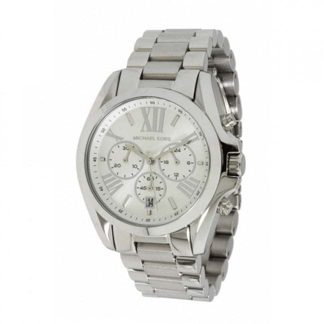 Michael Kors Men’s Chronograph Quartz Stainless Steel Silver Dial 42mm Watch MK5535 Main Image