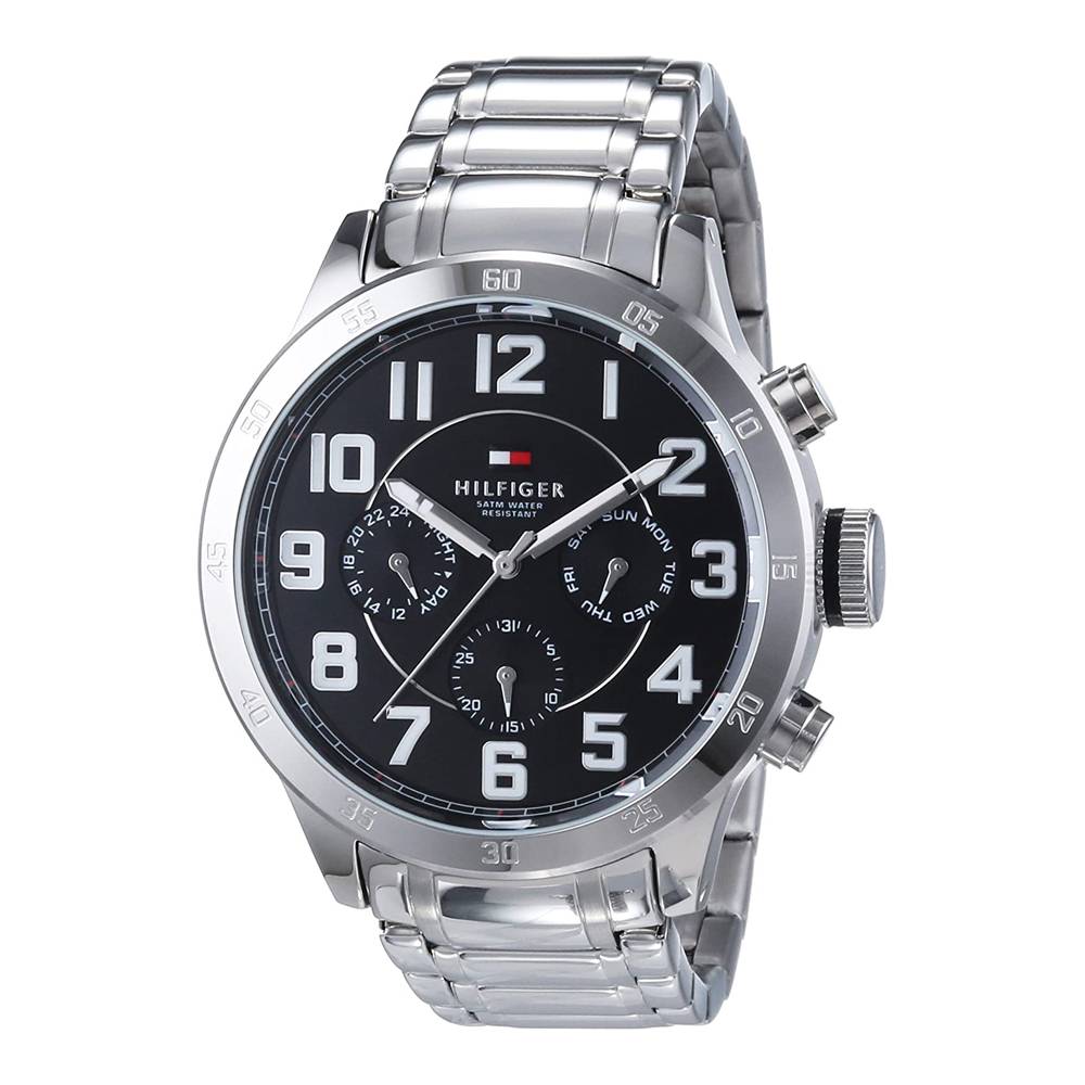 Tommy Hilfiger Men’s Quartz Stainless Steel Black Dial 46mm Watch 1791054