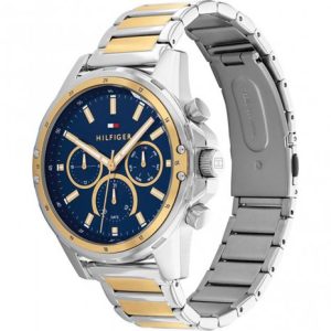 Tommy Hilfiger Men’s Quartz Two-tone Stainless Steel Blue Dial 45mm Watch 1791937