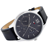 Tommy Hilfiger Men’s Quartz Leather Strap Gray Dial 44mm Watch 1791417