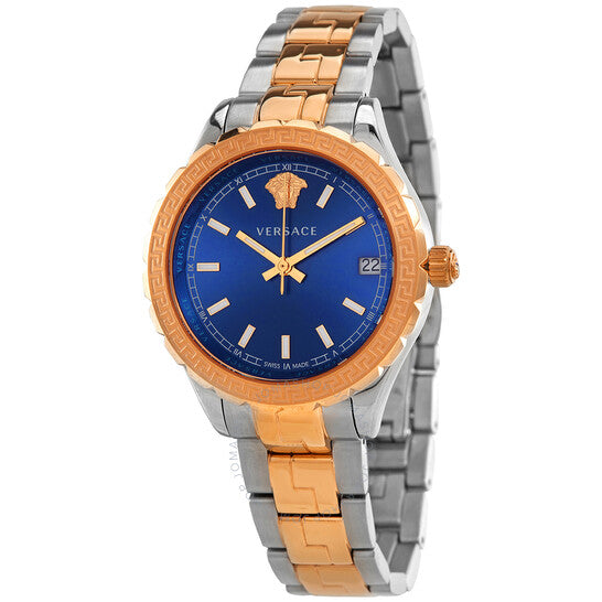 Versace Women’s Quartz Swiss Made Two-tone Stainless Steel Blue Dial 35mm Watch V12060017
