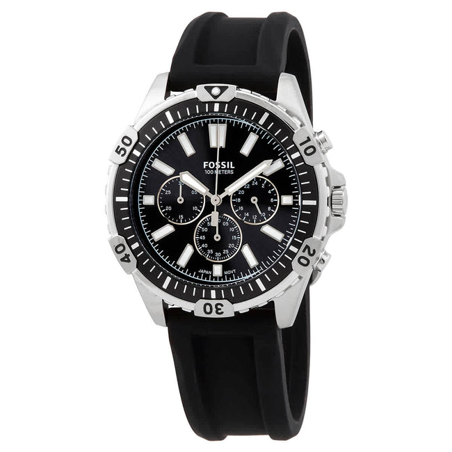 FOSSIL Garrett Chronograph Quartz Black Dial Men's Watch FS5624 Hover Image