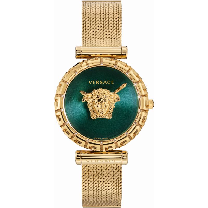 Versace Women’s Quartz Swiss Made Stainless Steel Green Dial 37mm Watch VEDV00819