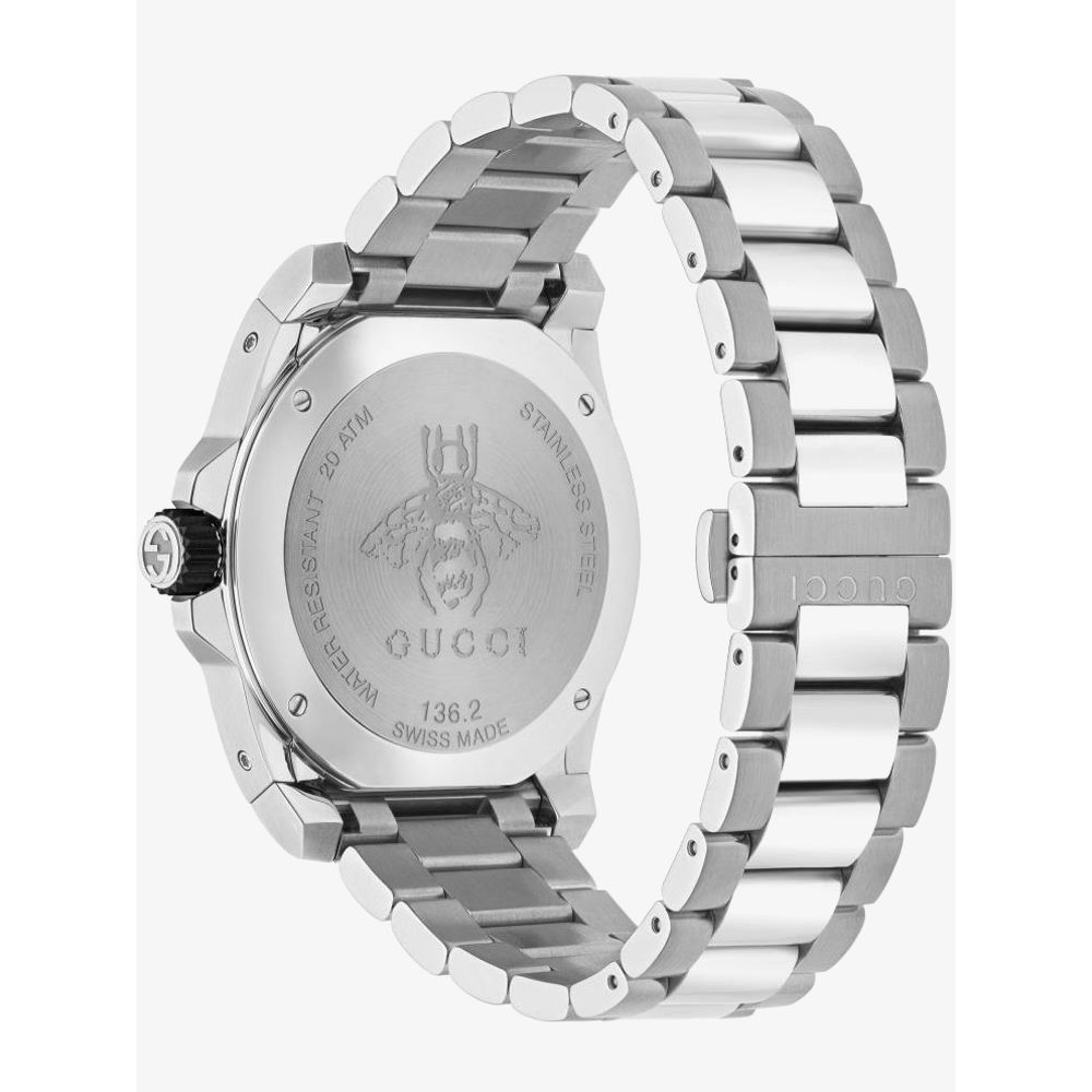 Gucci Men’s Swiss Made Quartz Stainless Steel Green Dial 45mm Watch YA136222