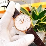 Tissot Men's T0636103603700 Analog Quartz Brown Leather Strap Silver Dial Watch
