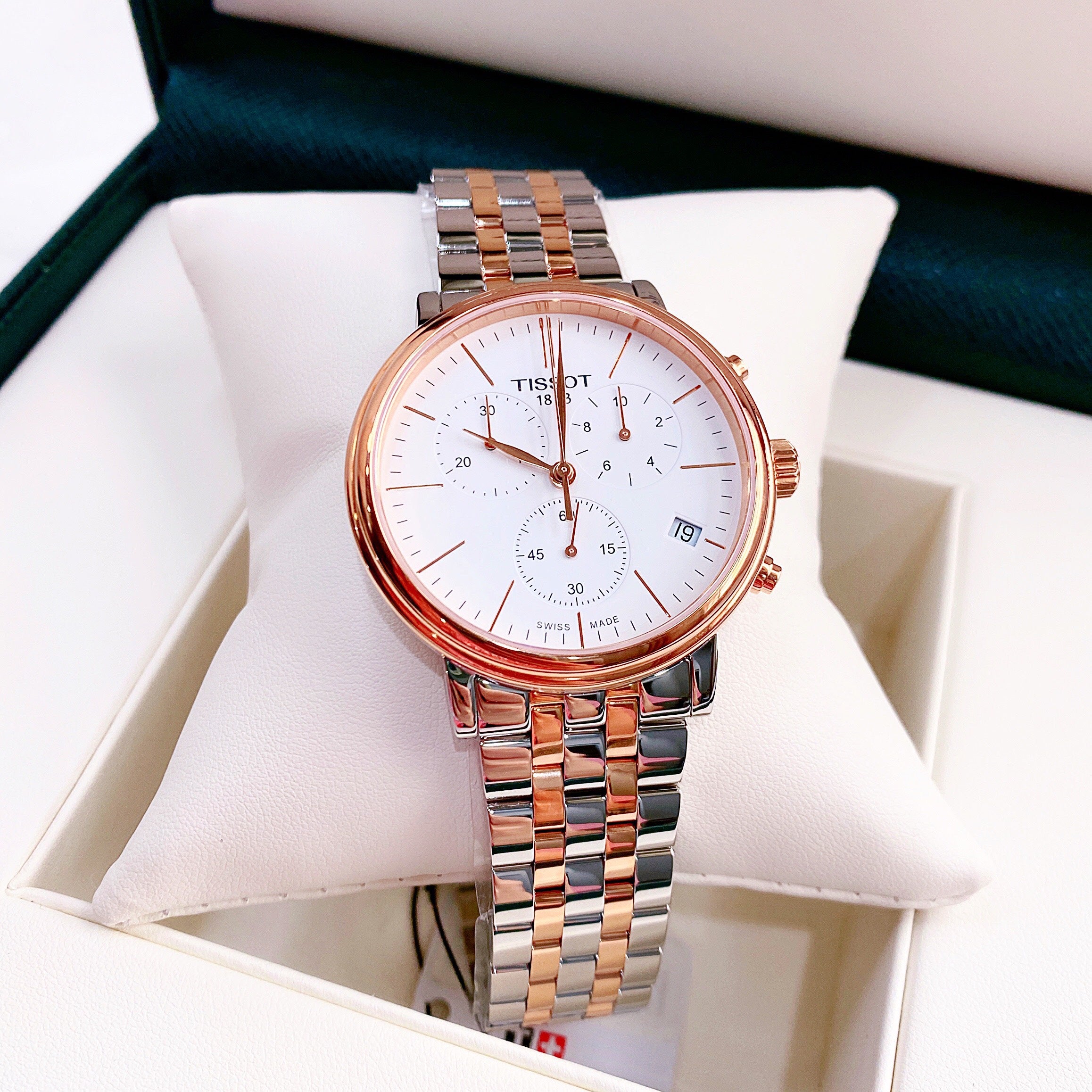 Tissot mens rose gold on sale watch